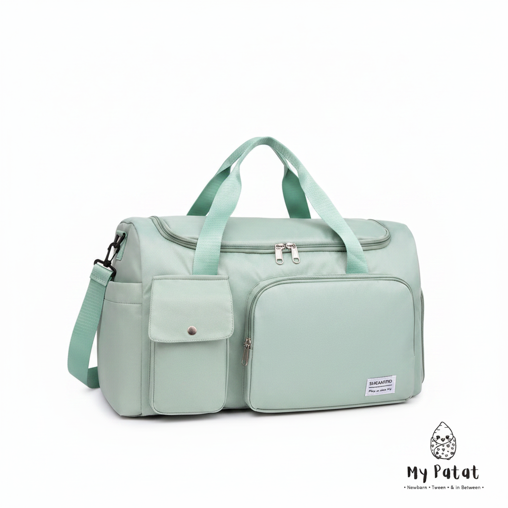 Mint Green Tween Duffle Bag with My Patat logo