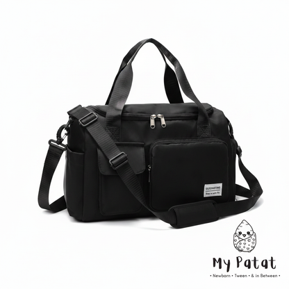 Black Tween Duffle Bag with My Patat logo