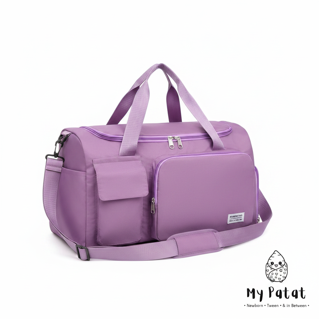 Purple Tween Duffle Bag with My Patat logo