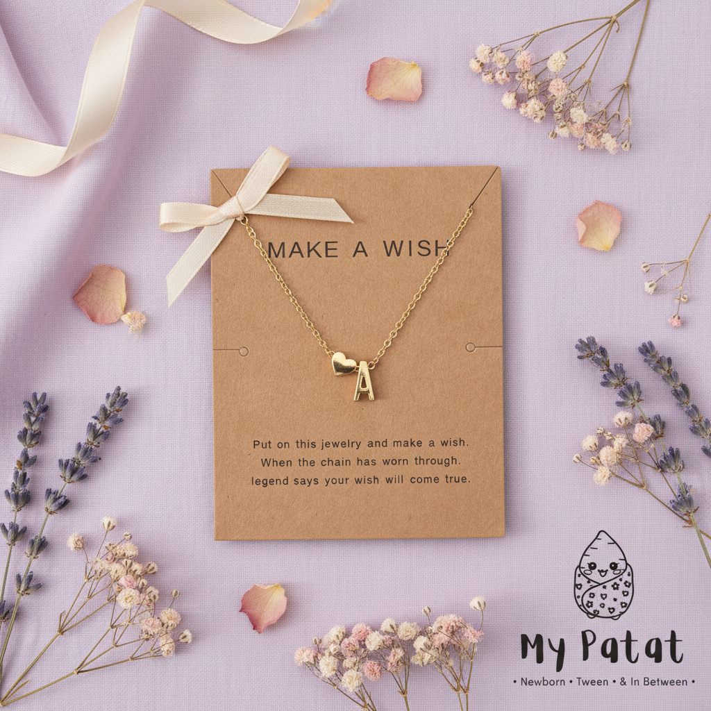 Make a Wish Necklace - My Patat branded product image lavender background