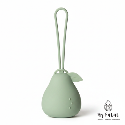 Sage green silicone pear dummy holder